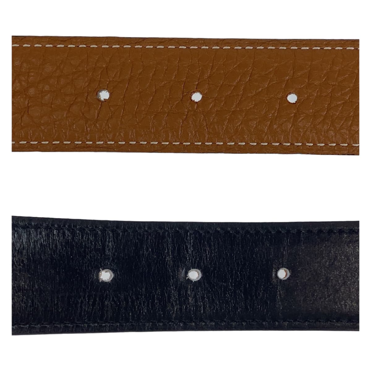 HERMES belt Togo , Box Calf Gold Camel Brown SilverMetal Stud buckle mens 100  d