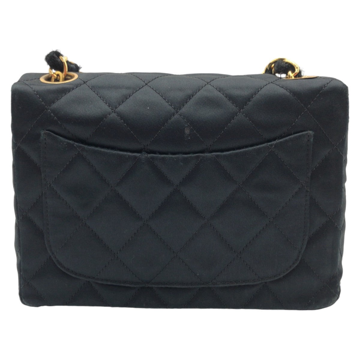 Chanel Coco Mark Turnlock Satin Shoulder Bag