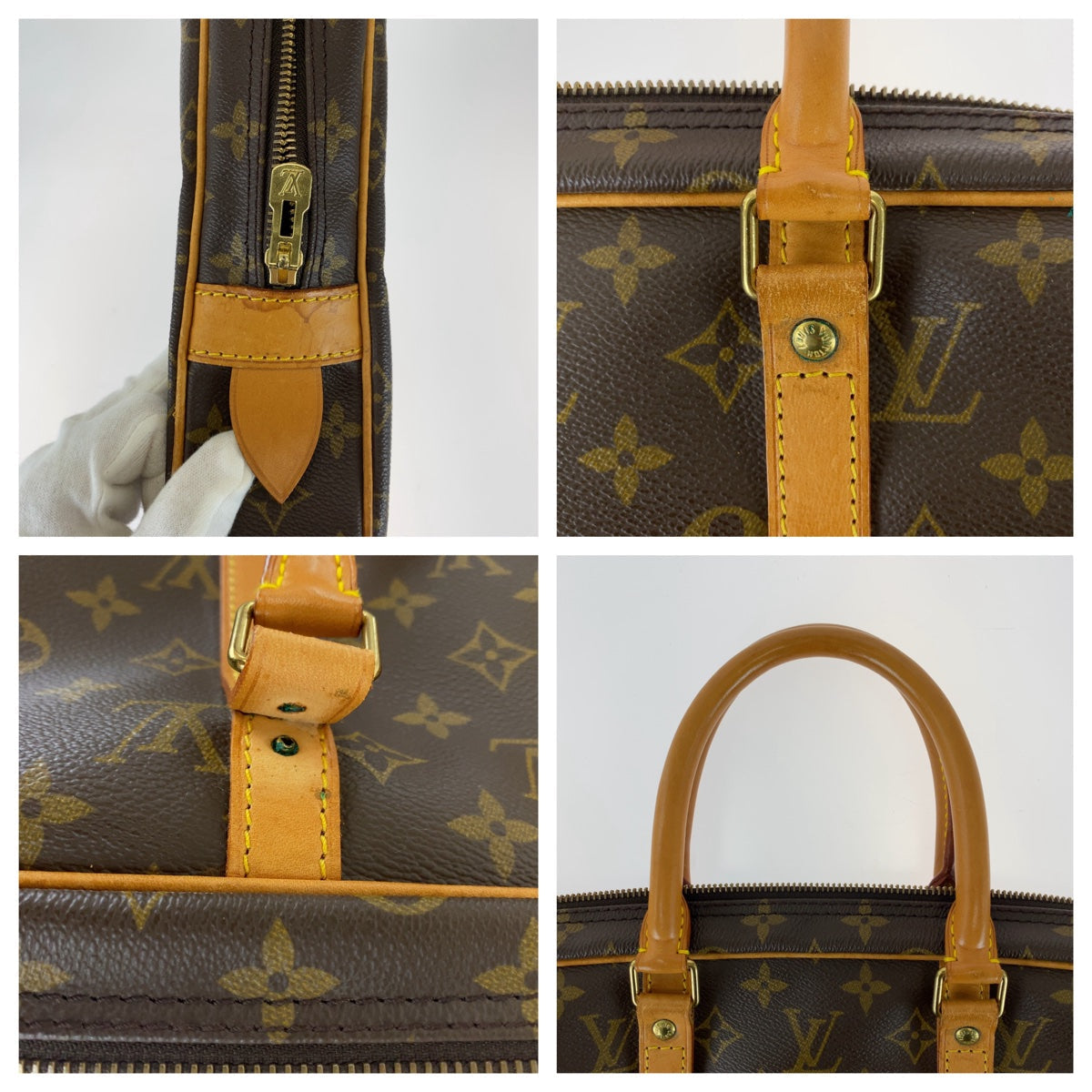 LOUIS VUITTON Business bag M53361 PVC, Leather Brown Beige Gold Metal Business bag, briefcase, A4 storage Monogram Porte Documan Voyagej mens  d