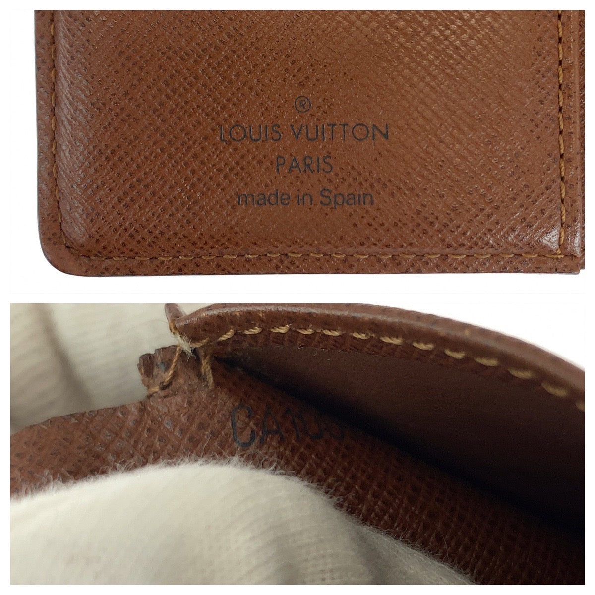 LOUIS VUITTON Bifold Wallet M61674 PVC Brown Gold Metal Purse Folding Wallet Compact Wallet Monogram Portefeuille Viennoiserie Women  d