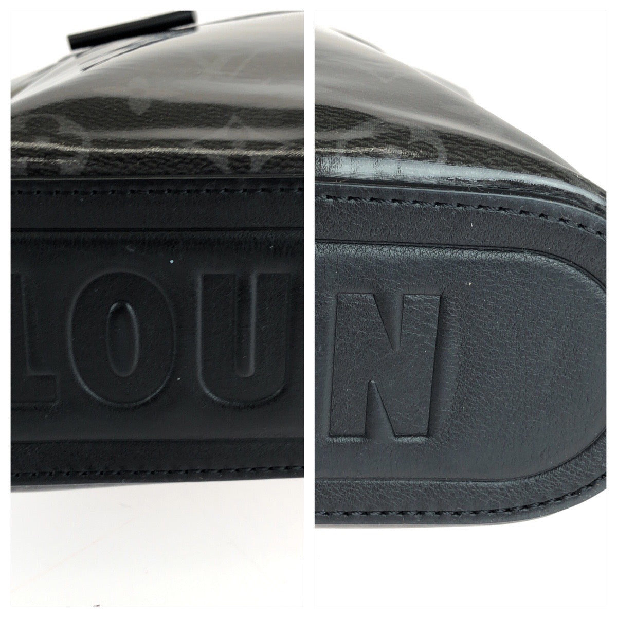 LOUIS VUITTON Clutch bag M63373 Patent leather Black SilverMetal Clutch bag business bag Monogram Eclipse pochette cosmos mens  d