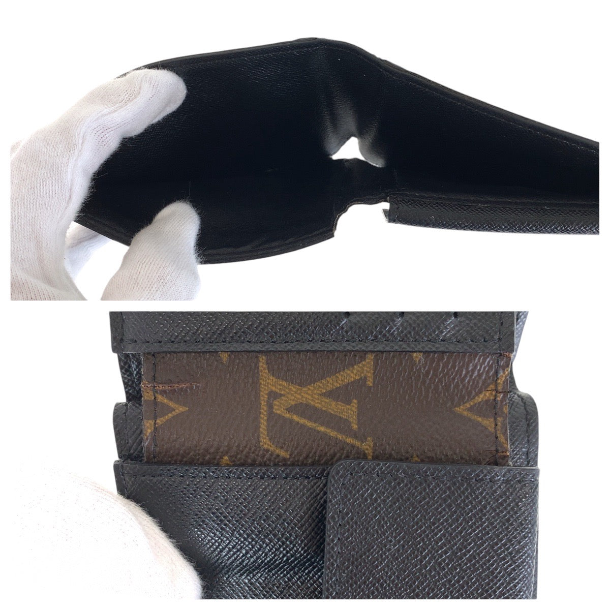 LOUIS VUITTON Bifold Wallet M60411 PVC, Leather Brown Black SilverMetal Folding wallet Compact wallet Monogram Macasa Portefeuille Mindoro mens  d