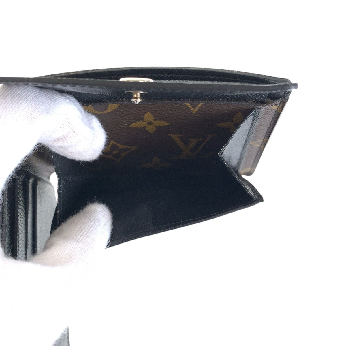 LOUIS VUITTON Bifold Wallet M60411 PVC, Leather Brown Black SilverMetal Folding wallet Compact wallet Monogram Macasa Portefeuille Mindoro mens  d