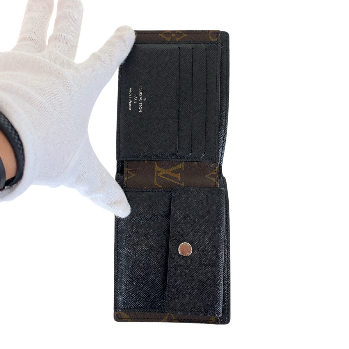 LOUIS VUITTON Bifold Wallet M60411 PVC, Leather Brown Black SilverMetal Folding wallet Compact wallet Monogram Macasa Portefeuille Mindoro mens  d