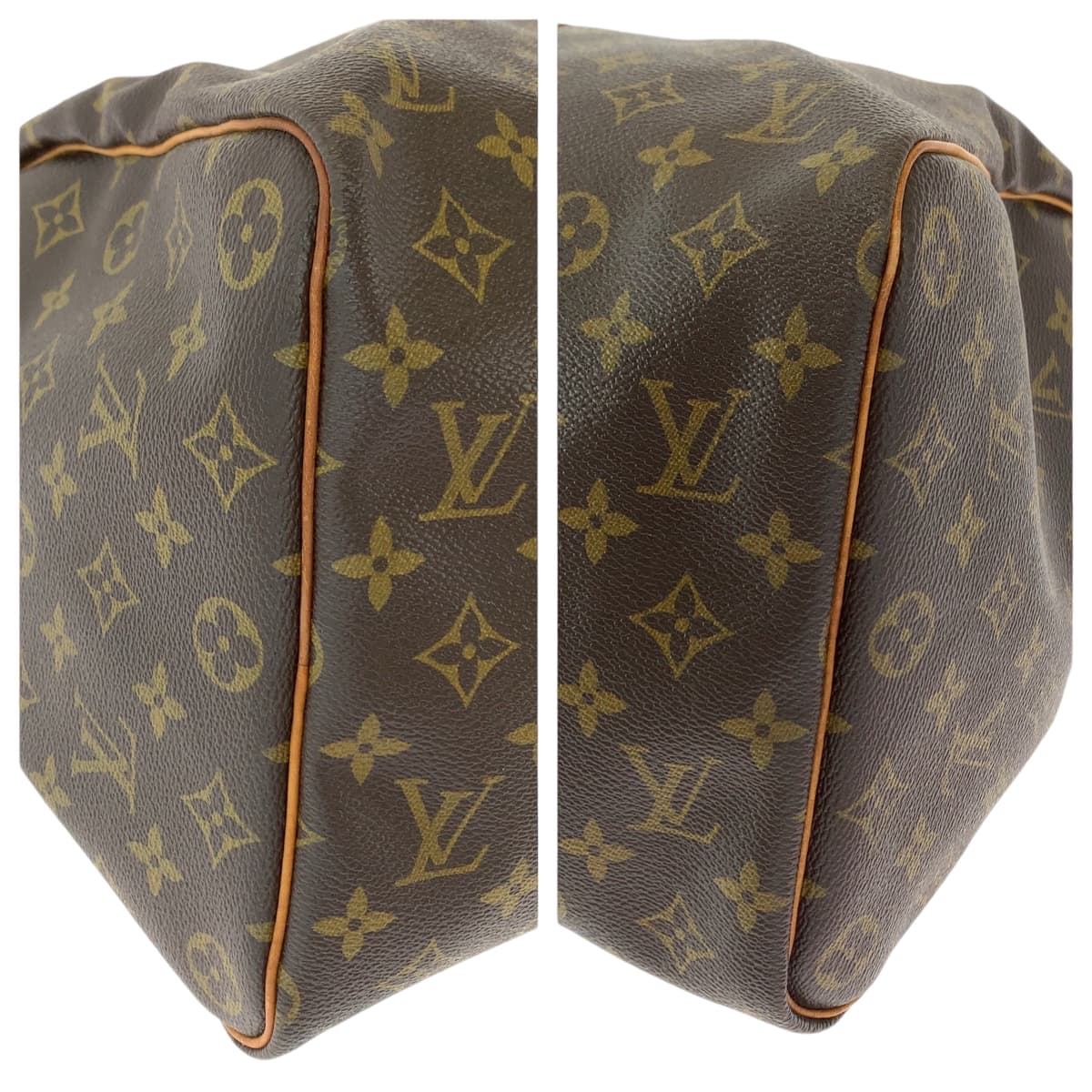 LOUIS VUITTON Boston Duffel bag PVC Brown Gold Metal Boston Duffel bag Handbag Monogram Keepall 50 Women  d