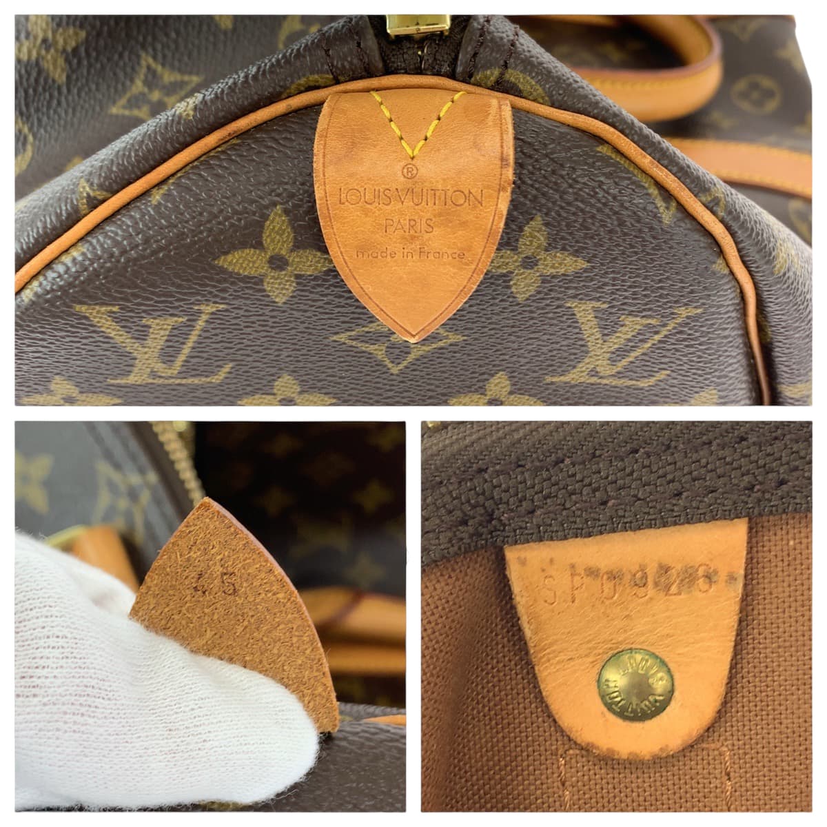 LOUIS VUITTON Boston Duffel bag PVC Brown Gold Metal Boston Duffel bag Handbag Monogram Keepall 50 Women  d