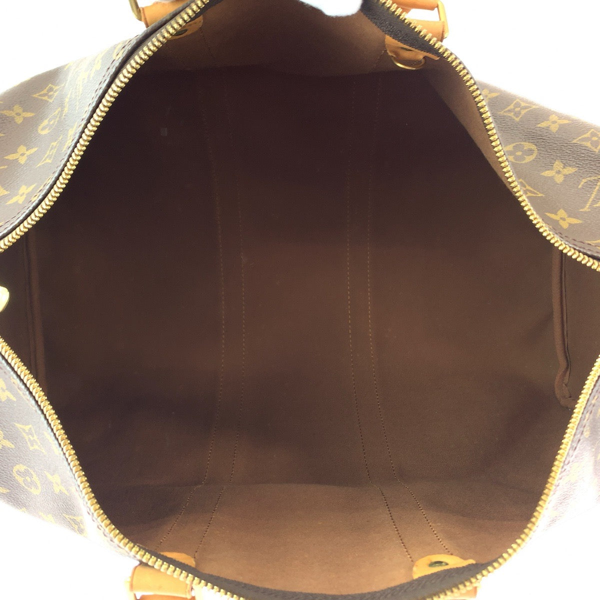 LOUIS VUITTON Boston Duffel bag PVC Brown Gold Metal Boston Duffel bag Handbag Monogram Keepall 50 Women  d
