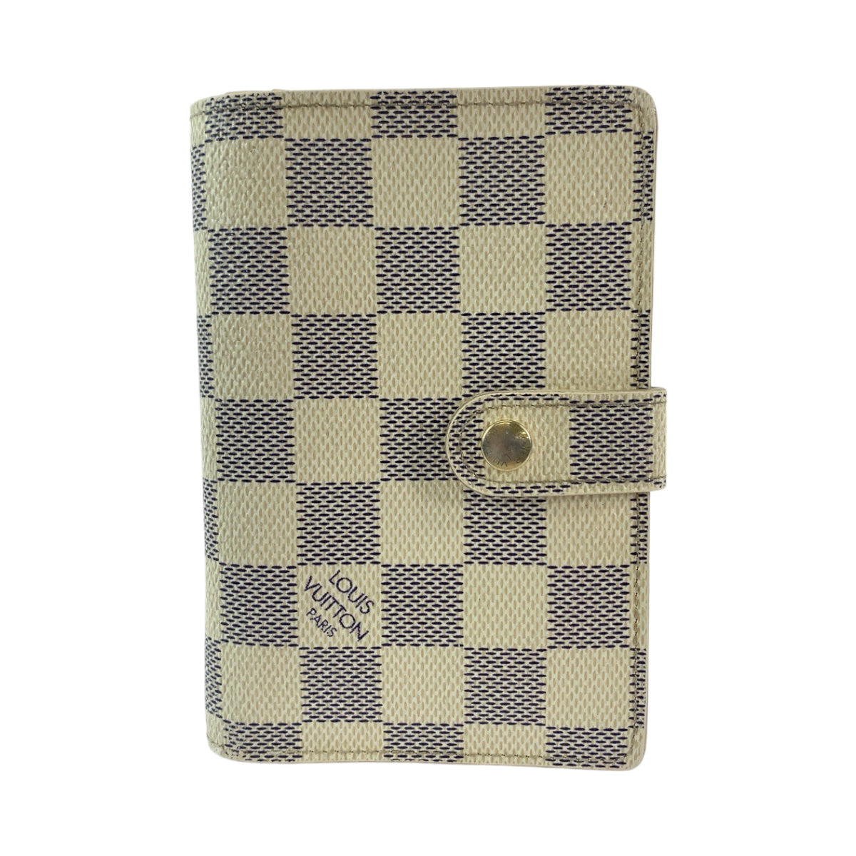 LOUIS VUITTON Bifold Wallet N61676 PVC White Gray Gold Metal Folding wallet Compact wallet Damier Azur Portefeuille Viennoiserie Women  d