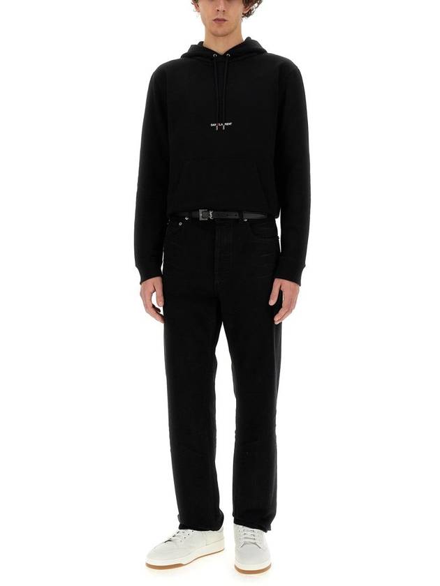 Luxury Saint Laurent Trending 2025 Denim Cotton Straight Jeans Black