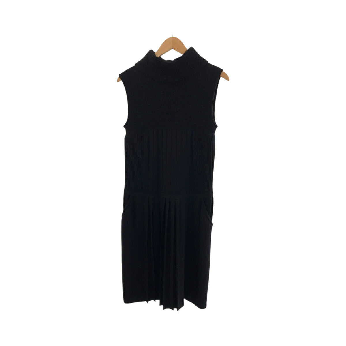 Chanel Gripoix Button Wool Sleeveless Dress