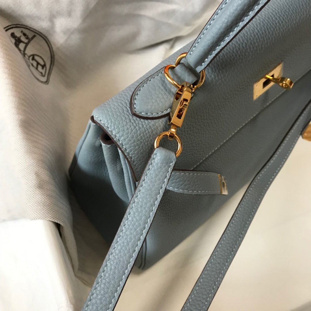 Top Quality Kelly 28 Togo Blue Atoll Bag For Women, Handbags, Shoulder Bags 11in/28cm