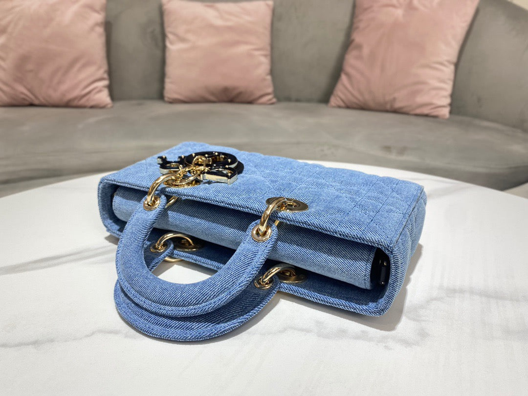 Top Quality Lady D-Joy Bag Blue, For Women, Womens Handbags 26cm/10in CD M0540WTJA_M928