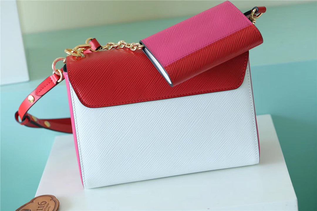 Top Quality Twist MM Bag Epi Red/ Pink For Women,  Shoulder and Cross Body Bags 9.1in/23cm Top Quality