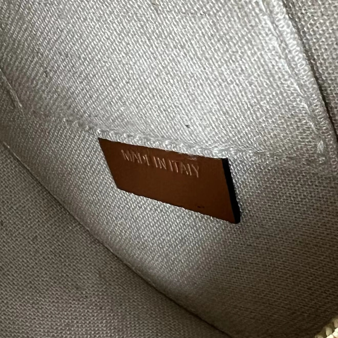 Top Quality Oval Bag Cuir Triomphe In Textile Natural / Tan For Women 8in/20cm 198602DU8.02NT