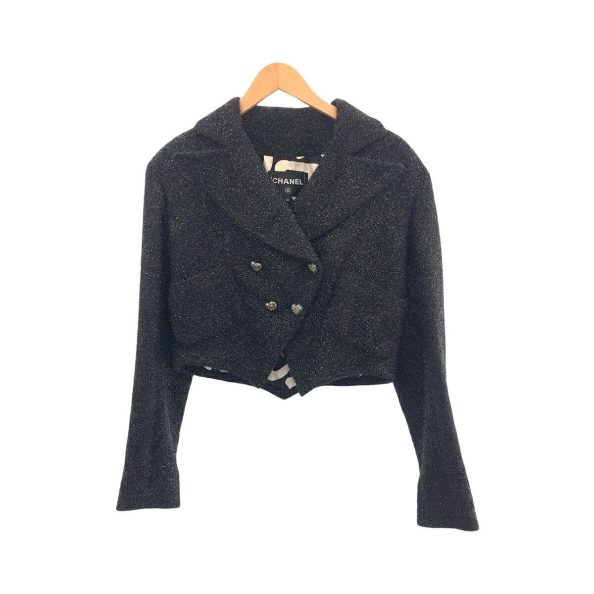 Chanel Lame Feather Cotton Polyester Tailored Jacket