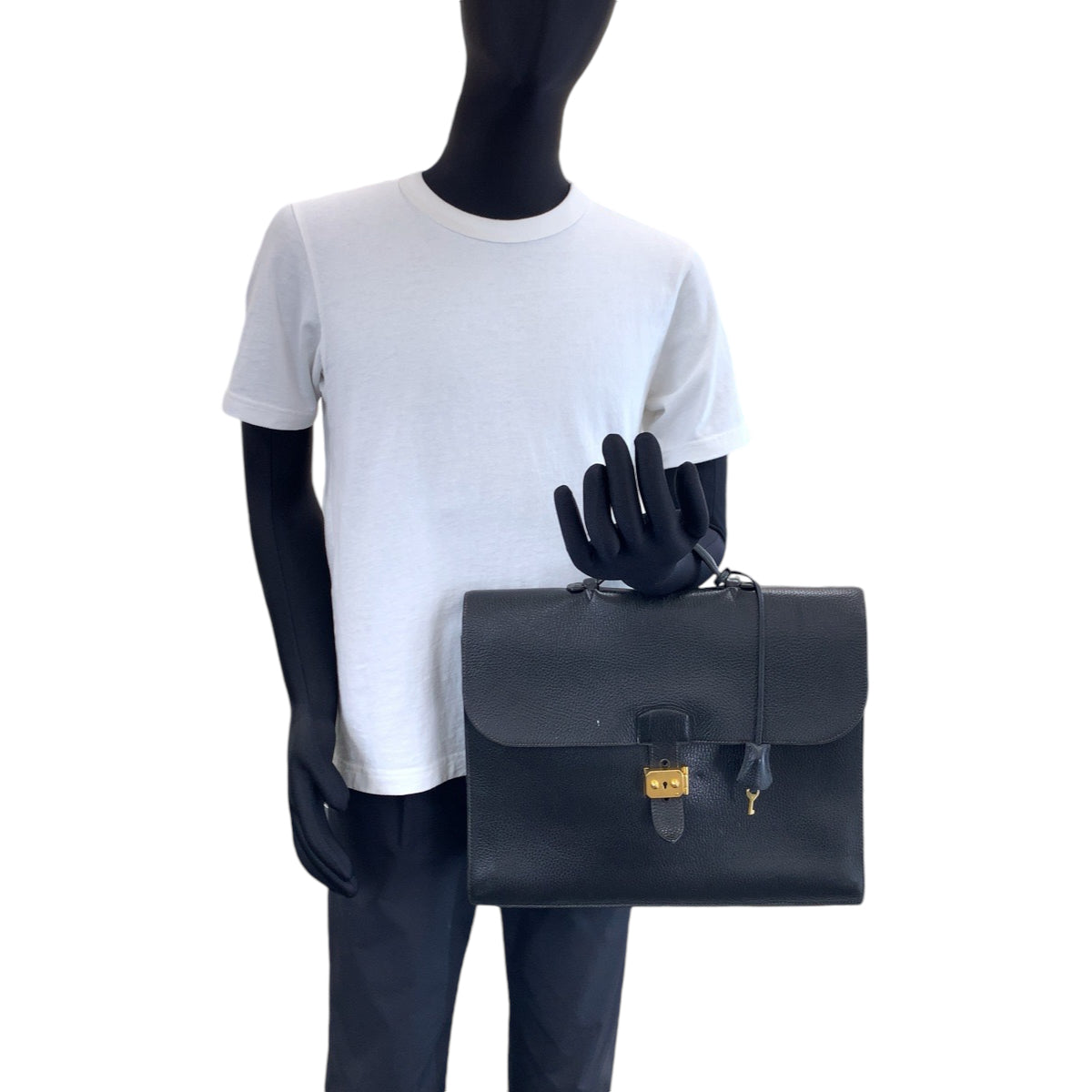 HERMES Business bag Ardenne Black GoldMetal Business bag briefcase Sac Adepeche 38 mens  d