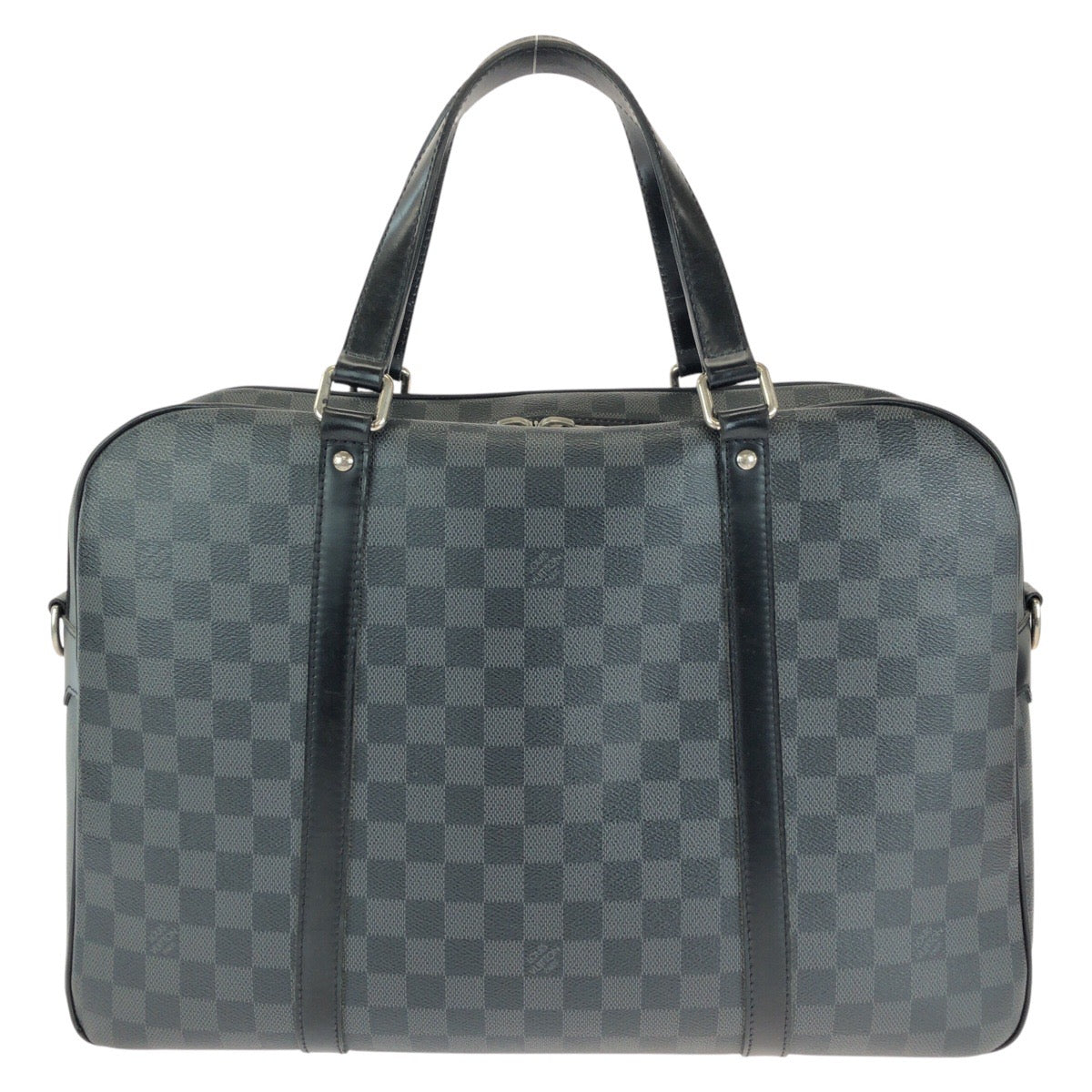 LOUIS VUITTON Business bag N48118 PVC Black SilverMetal Business bag briefcase Damier Graphite Yone mens  d