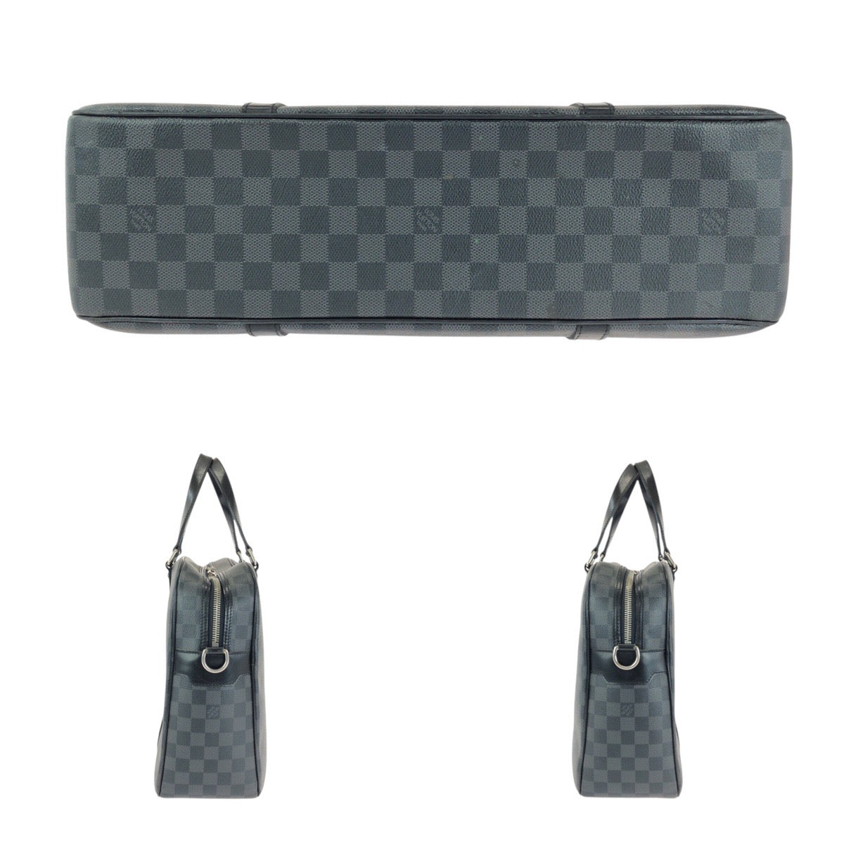LOUIS VUITTON Business bag N48118 PVC Black SilverMetal Business bag briefcase Damier Graphite Yone mens  d