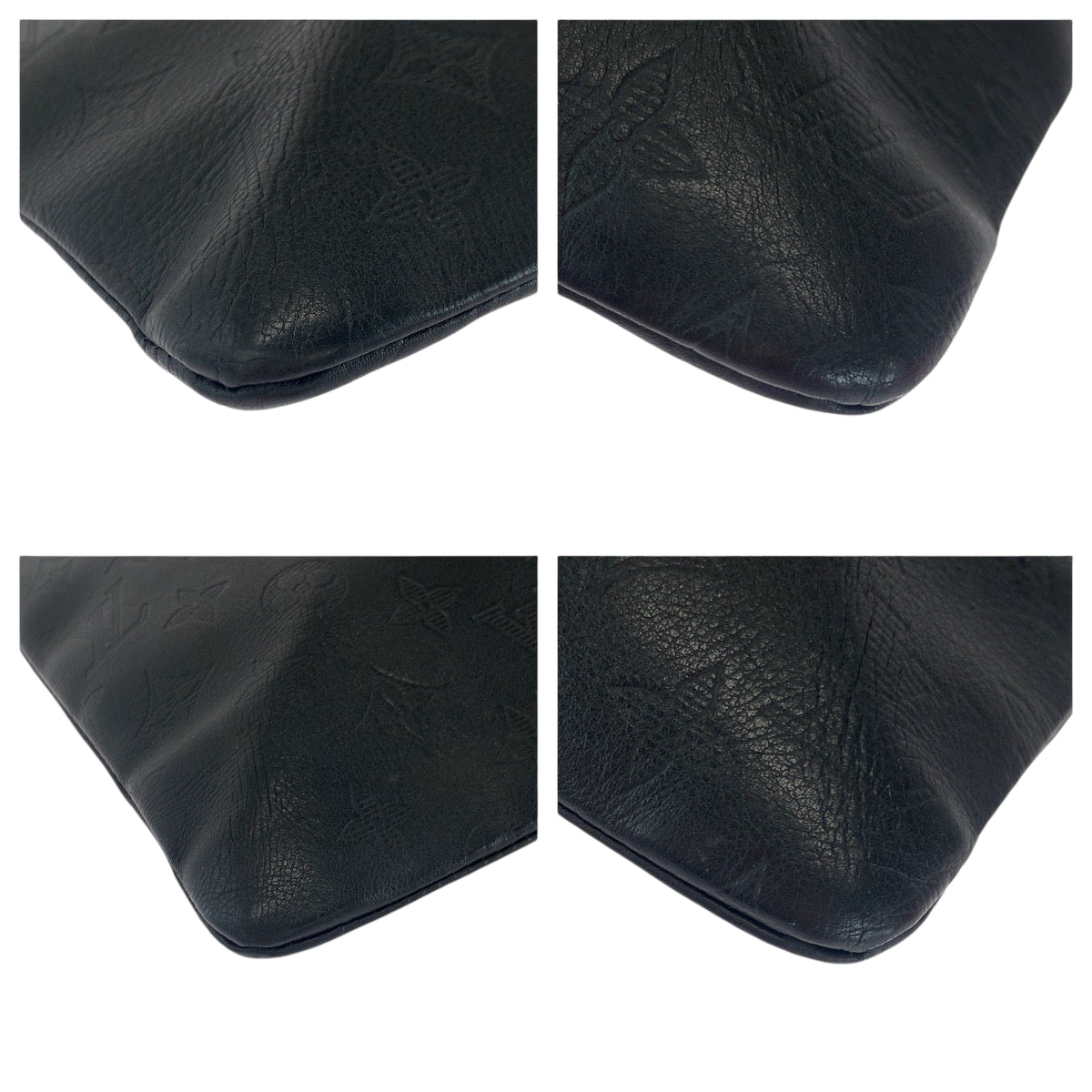 LOUIS VUITTON Clutch bag M62903 leather Black black Clutch bag business bag Monogram shadow Pochette Discovery mens  d