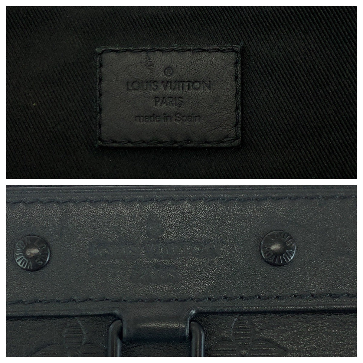 LOUIS VUITTON Clutch bag M62903 leather Black black Clutch bag business bag Monogram shadow Pochette Discovery mens  d