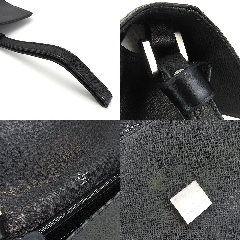 LOUIS VUITTON business bag M30782 Taiga black Selenga mens  d