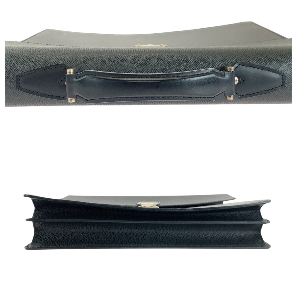 LOUIS VUITTON Business bag M30032 leather Ardoise Black SilverMetal Business bag briefcase Taiga Moscova mens  d