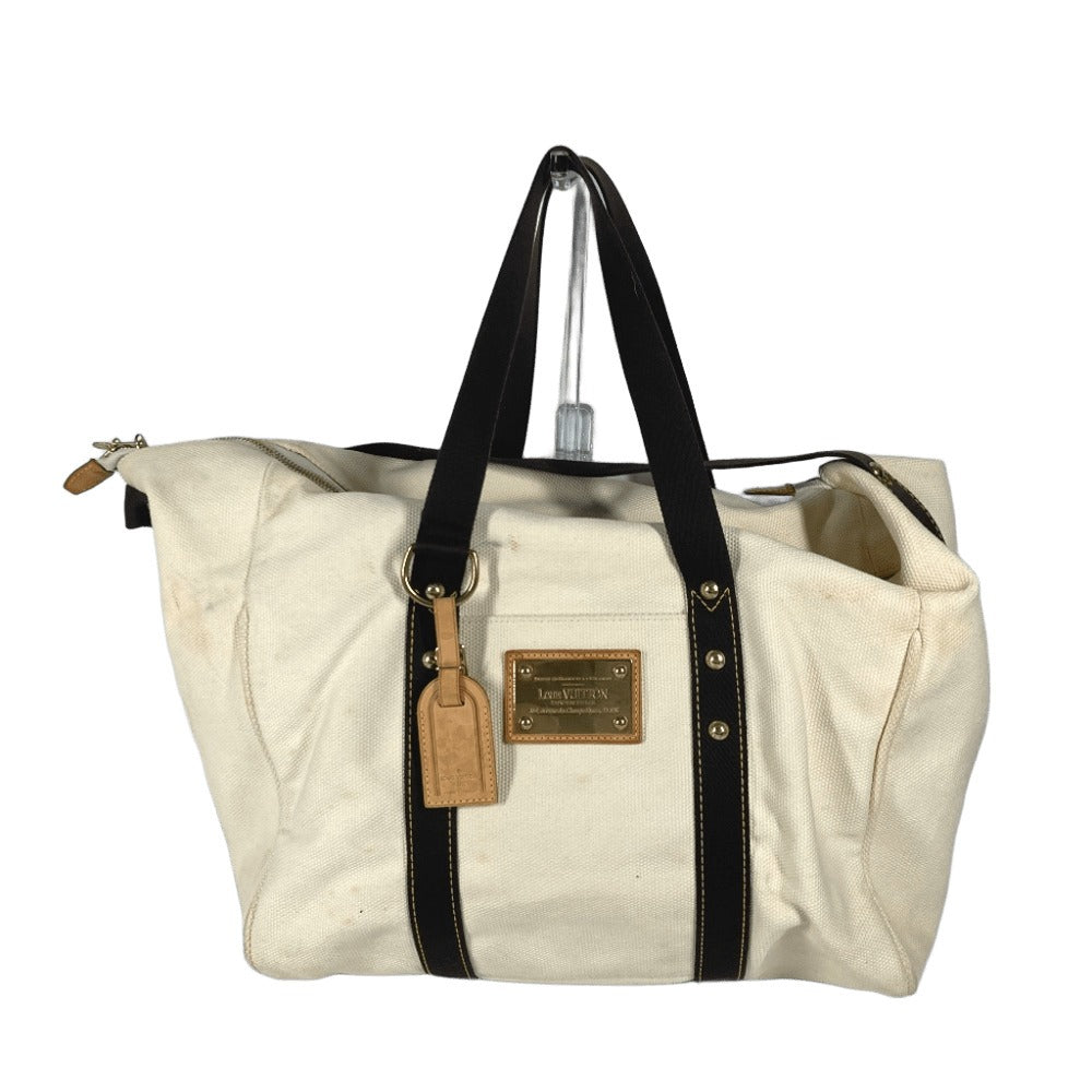 LOUIS VUITTON Boston Duffel bag M40030 canvas white Antigua suck weekend unisex(Unisex)