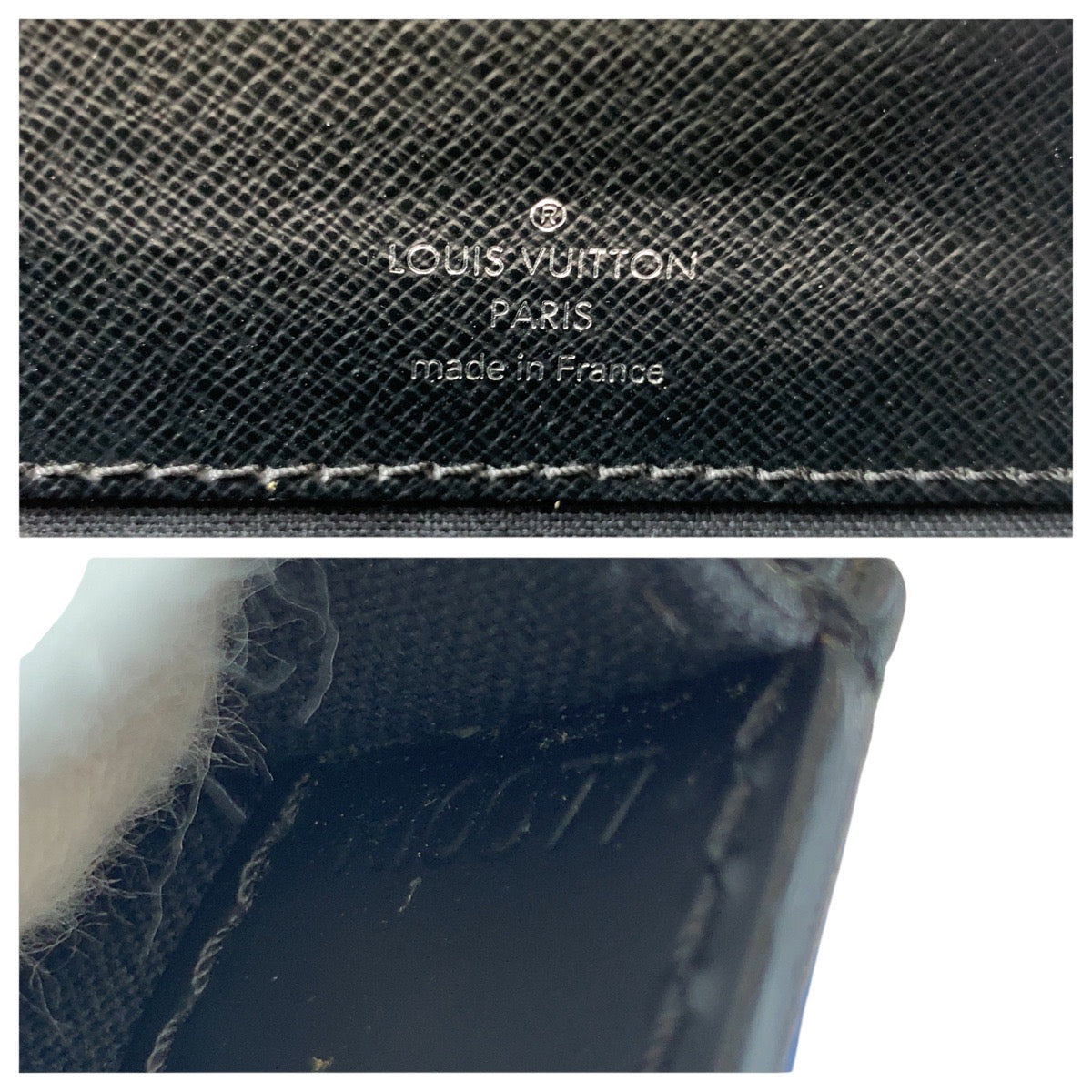 LOUIS VUITTON Business bag M31042 leather Black Ardoise SilverMetal Business bag briefcase Taiga Robusto 2 mens  d