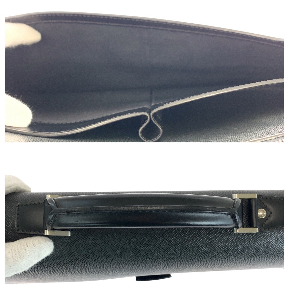 LOUIS VUITTON Business bag M31042 leather Black Ardoise SilverMetal Business bag briefcase Taiga Robusto 2 mens  d