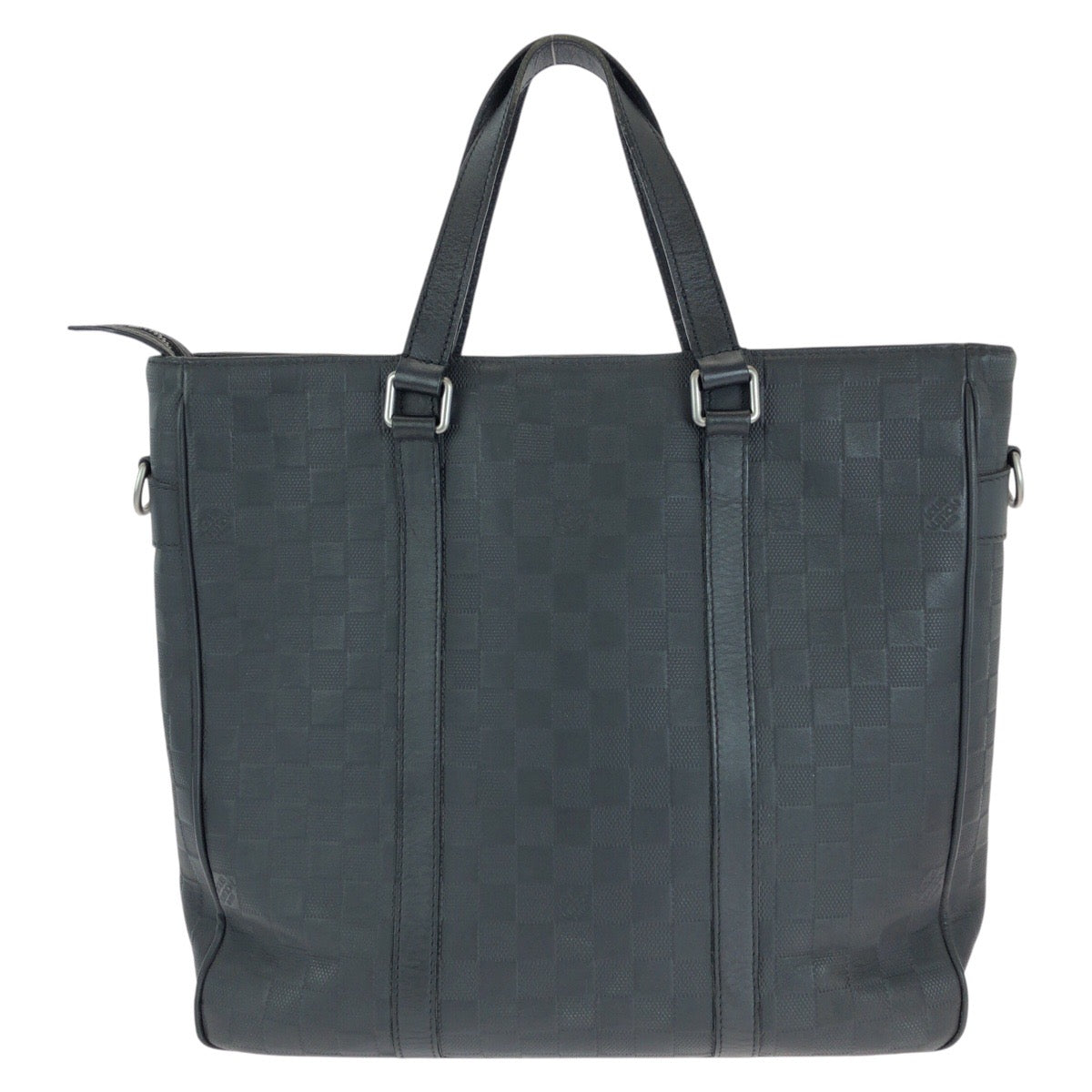 LOUIS VUITTON Business bag N41467 leather Black Gunmetal Business bag Tote Bag Damier Anfini Tadao PM mens  d