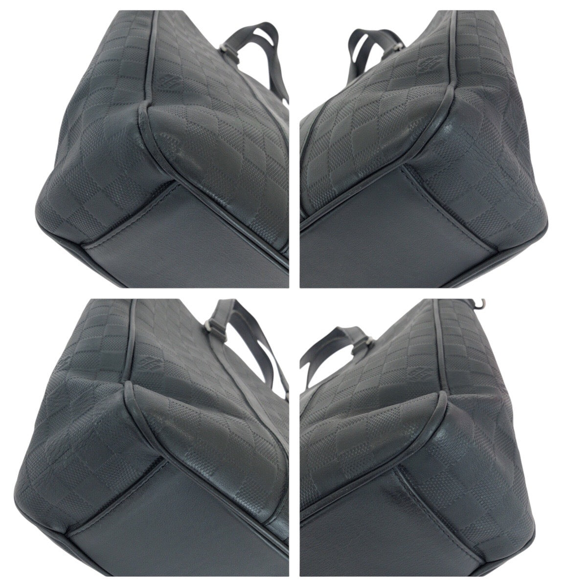 LOUIS VUITTON Business bag N41467 leather Black Gunmetal Business bag Tote Bag Damier Anfini Tadao PM mens  d