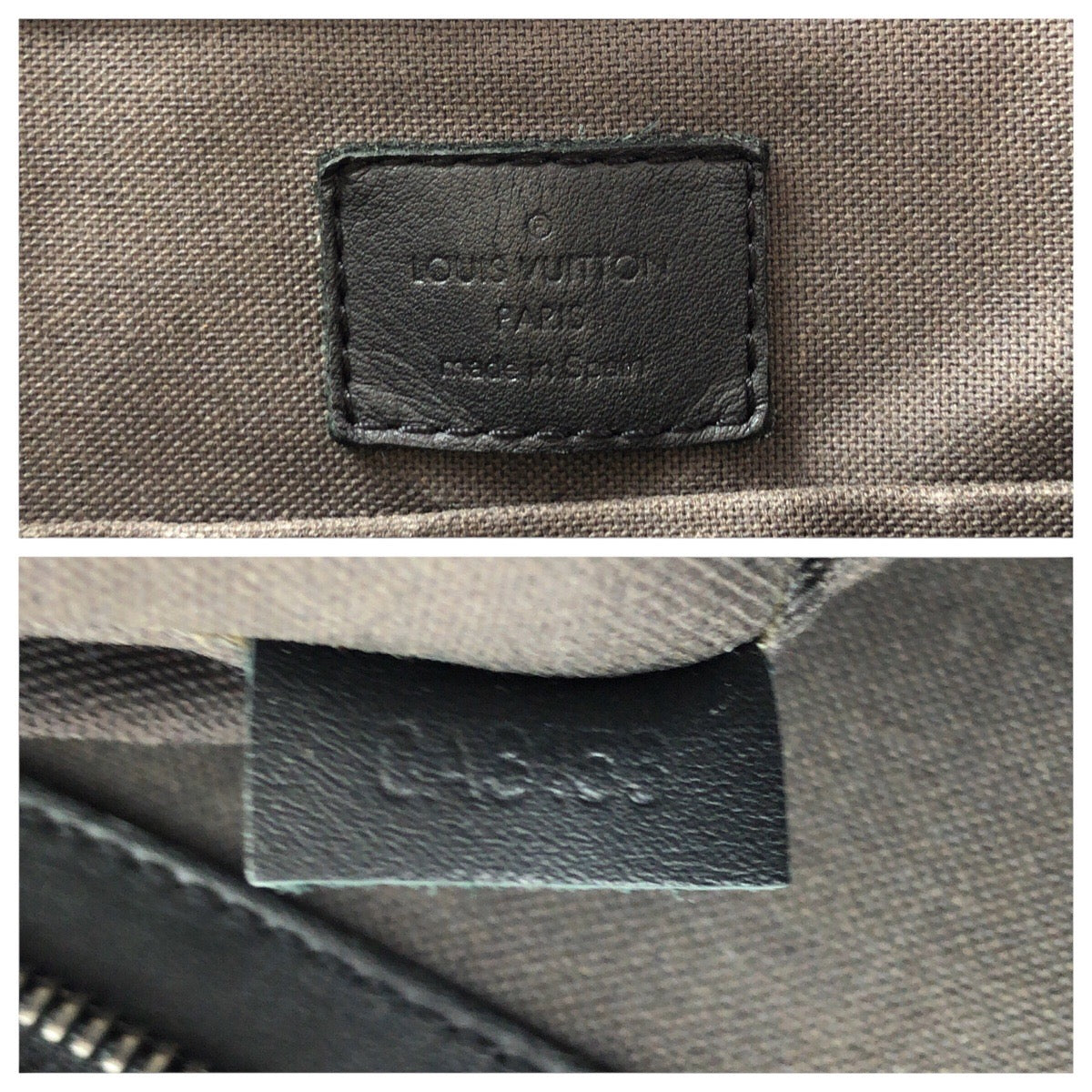 LOUIS VUITTON Business bag N41467 leather Black Gunmetal Business bag Tote Bag Damier Anfini Tadao PM mens  d