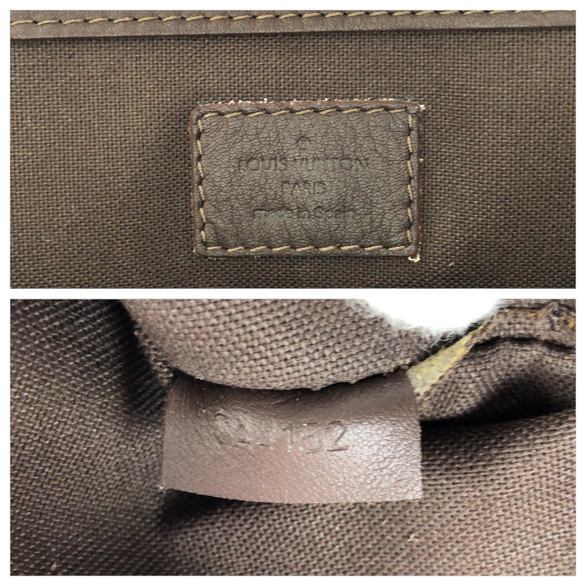 LOUIS VUITTON Business bag N41229 leather Meteor Brown Gunmetal Business Bag Tote Bag Shoulder Bag 2way Damier Anfini Neo Tadao mens  d