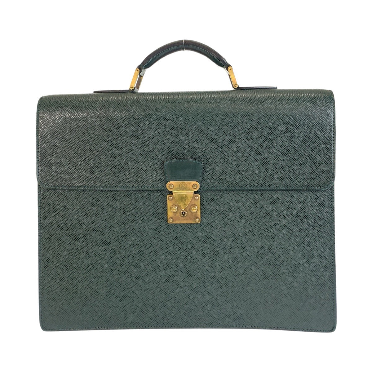 LOUIS VUITTON Business bag M30034 leather Episea Dark Green Gold Metal Business bag briefcase Taiga Moscova mens  d