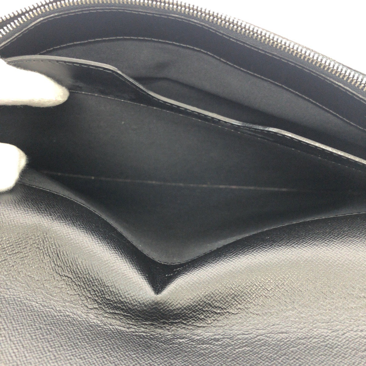 LOUIS VUITTON Business bag M31062 leather Ardoise Black SilverMetal Business bag briefcase Taiga Minuto mens  d