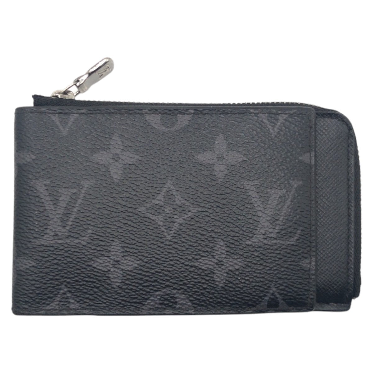 LOUIS VUITTON Bifold Wallet M81568 PVC Black SilverMetal Folding wallet Compact wallet Fragment case Monogram Eclipse hybrid wallet mens  d