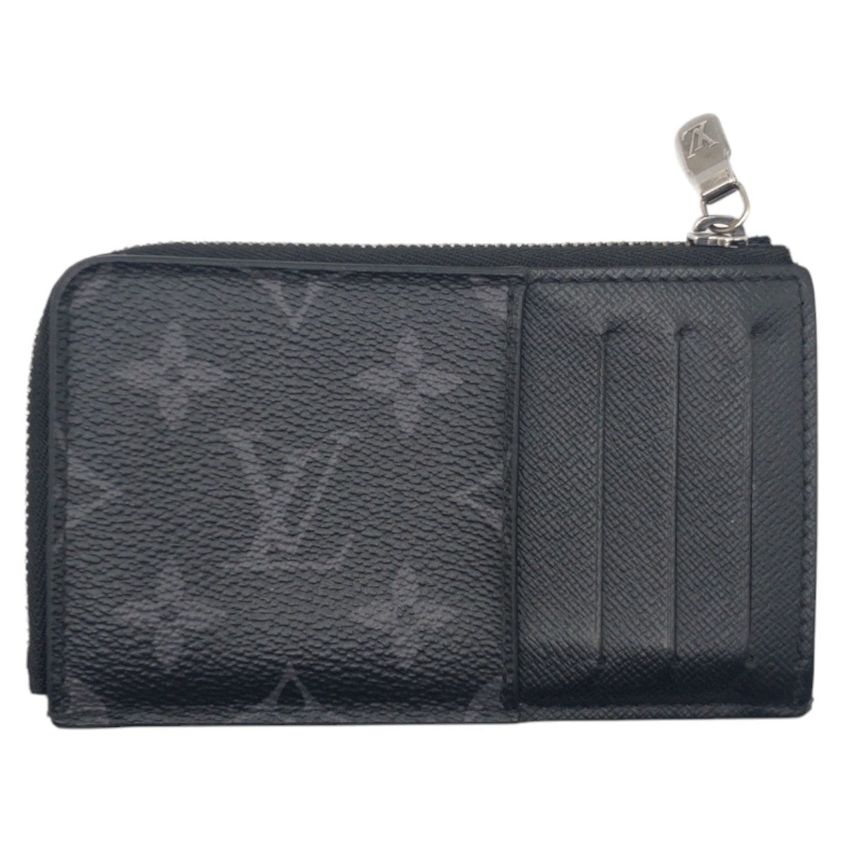 LOUIS VUITTON Bifold Wallet M81568 PVC Black SilverMetal Folding wallet Compact wallet Fragment case Monogram Eclipse hybrid wallet mens  d