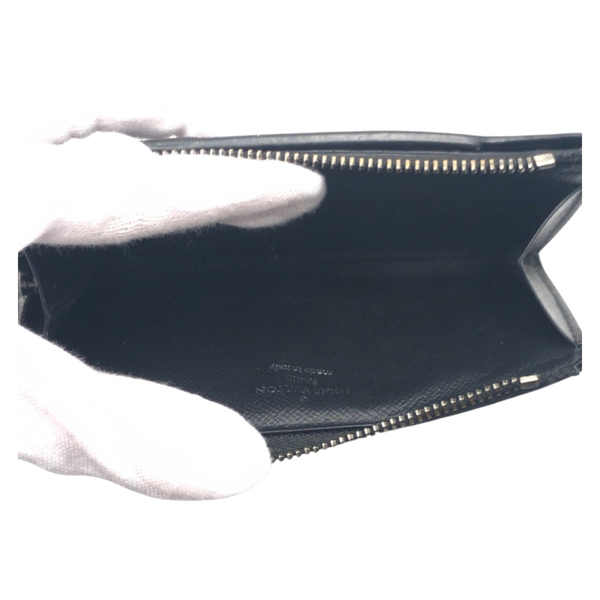 LOUIS VUITTON Bifold Wallet M81568 PVC Black SilverMetal Folding wallet Compact wallet Fragment case Monogram Eclipse hybrid wallet mens  d