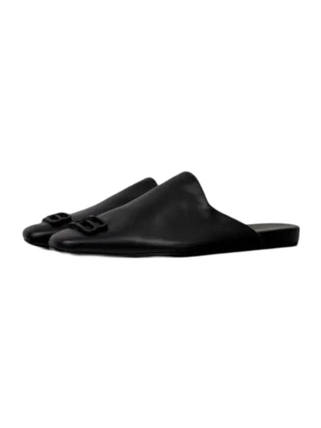 Luxury Balenciaga Trending 2025 Cozy BB Logo Mule Slippers Black