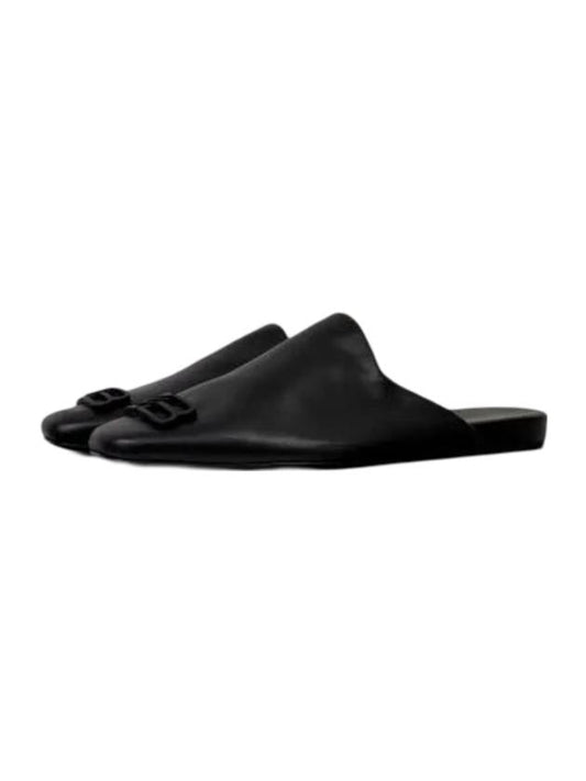 Luxury Balenciaga Trending 2025 Cozy BB Logo Mule Slippers Black