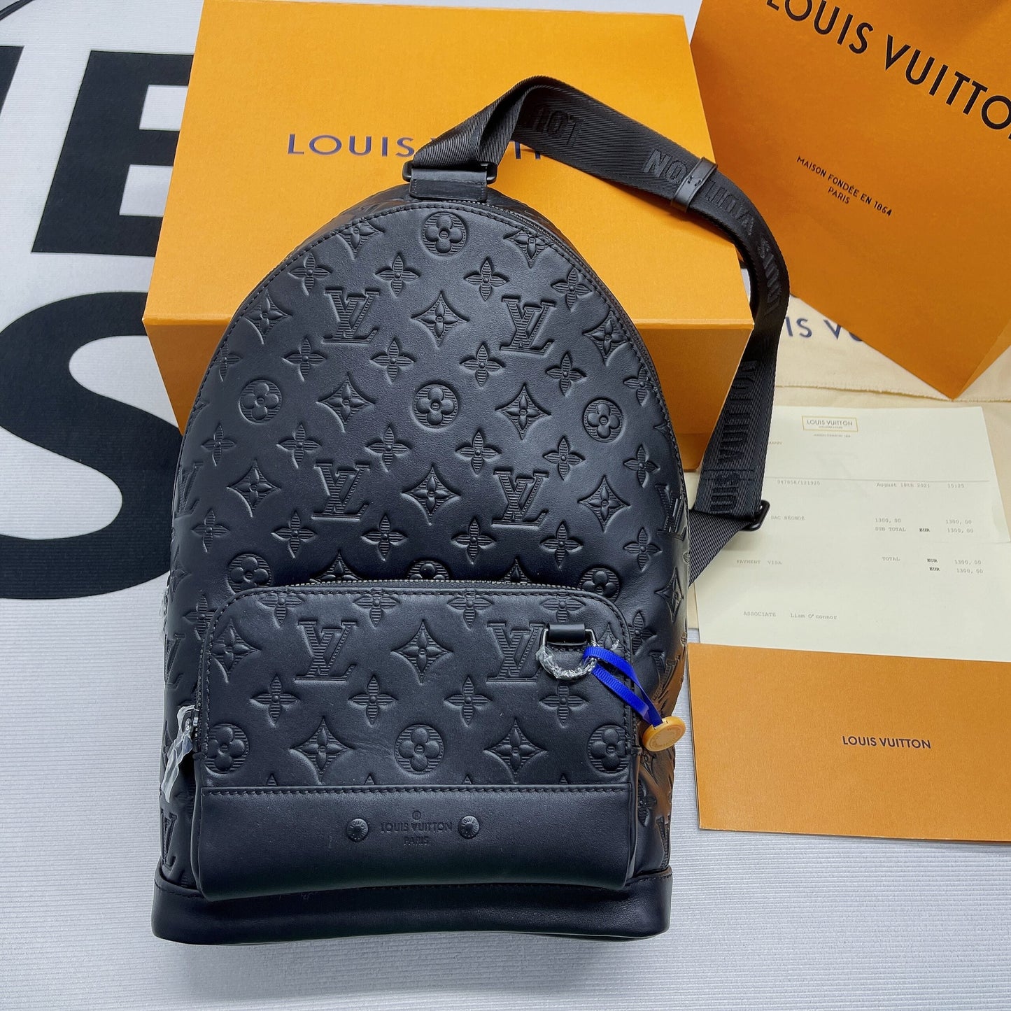 Top Quality Racer Slingbag Monogram Shadow Black For Men, Backpacks 16.5in/42cm Top Quality M46107