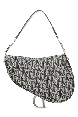 Dior,  Black Trotter Canvas Double Saddle Bag, Black