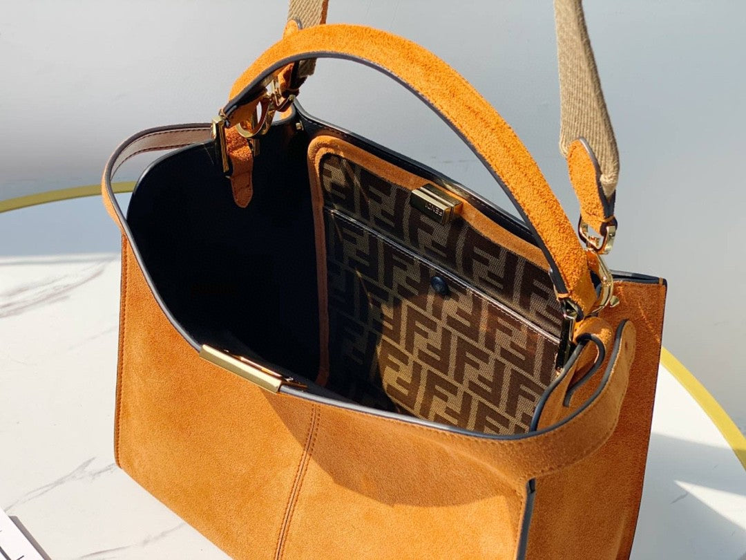 FI Top Quality X-Lite Tote MeTop Qualityum Brown Bag For Woman 30cm/12in