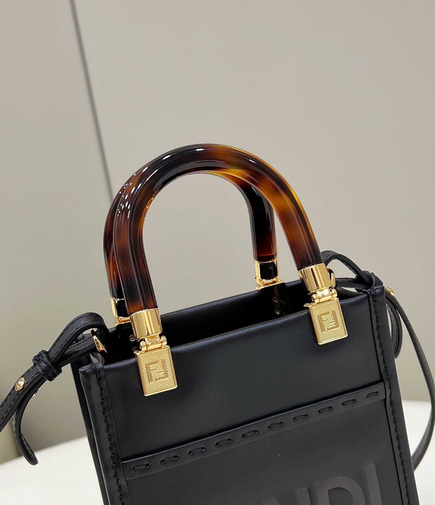 Top QualityTop Quality Sunshine Shopper Black Mini Bag For Woman 13cm/5in