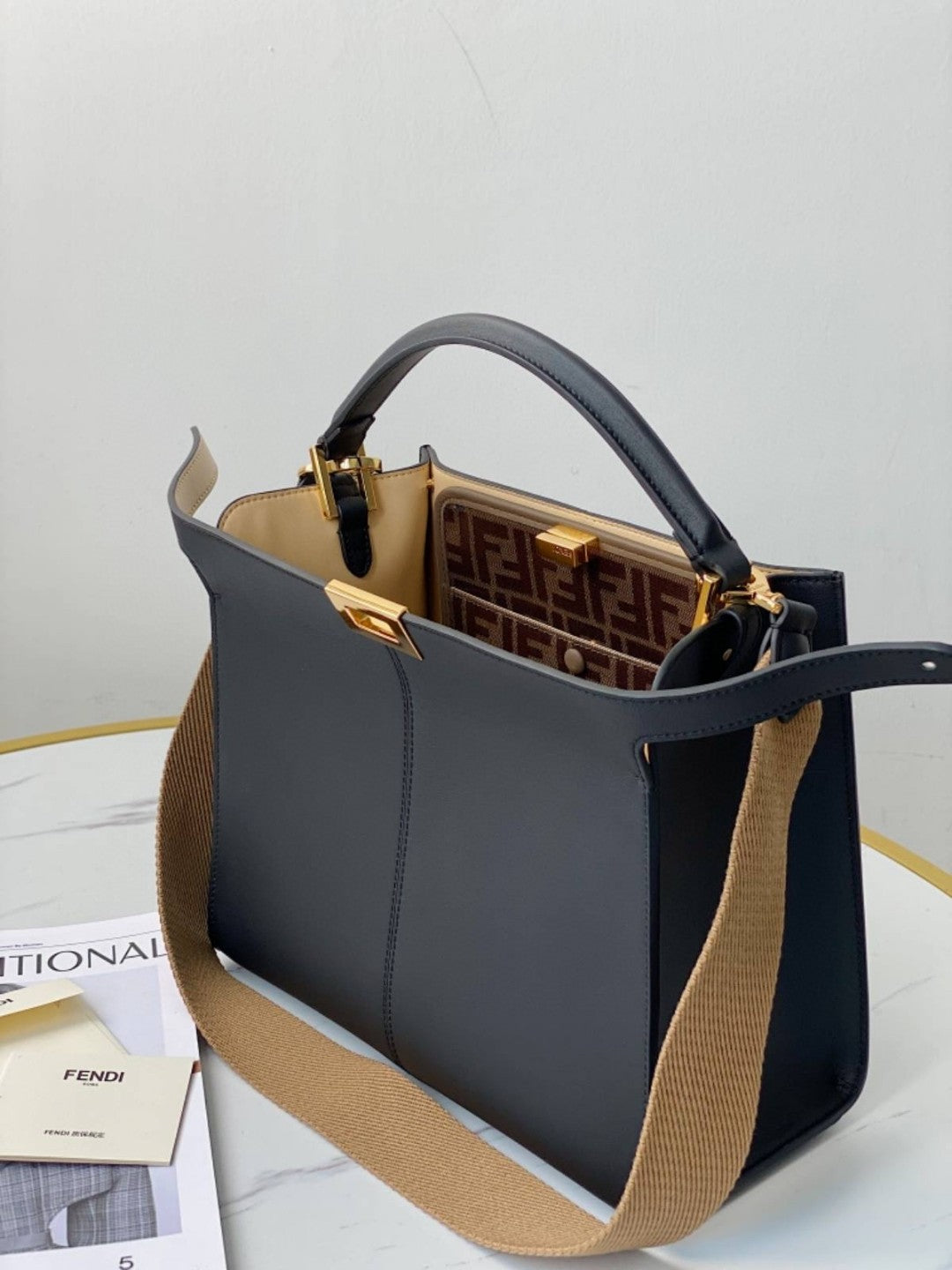 Top QualityTop Quality Peekaboo X-Lite Tote Medium Navy Blue Bag For Woman 30cm/12in
