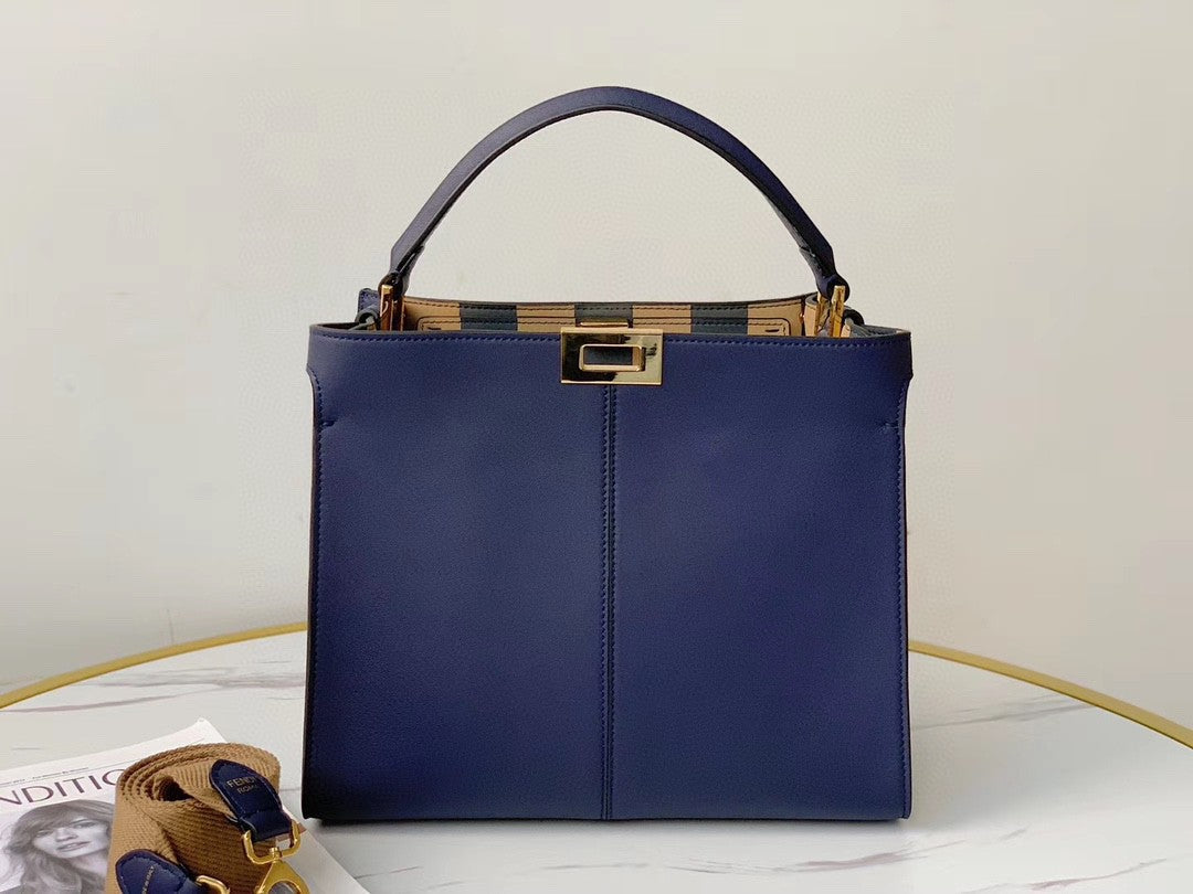 Top QualityTop Quality Peekaboo X-Lite Tote Medium Dark Blue Bag For Woman 30cm/12in