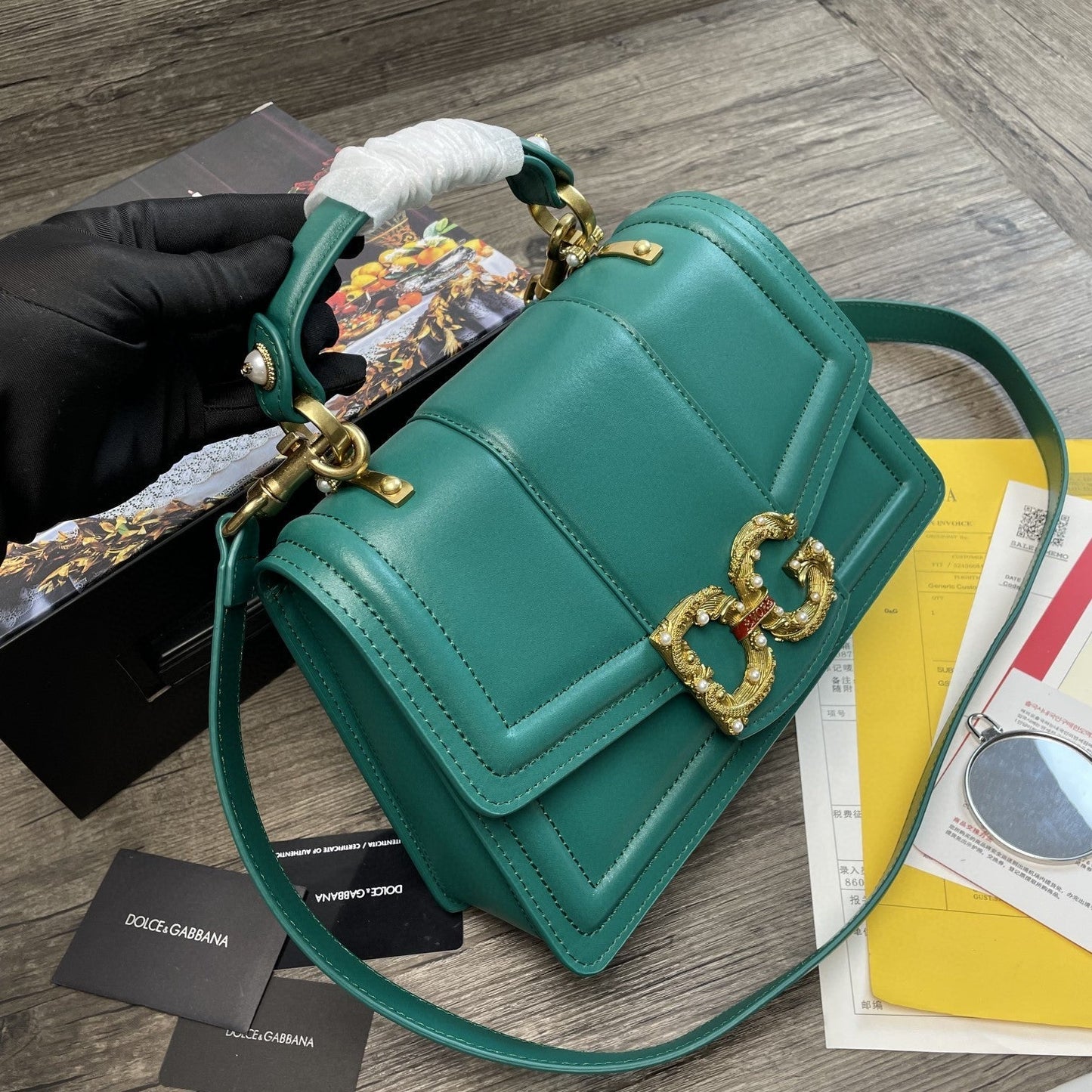 Top Quality Top Quality Girls Bag In Quilted Nappa Green For Women 10.6in/27cm Top Quality