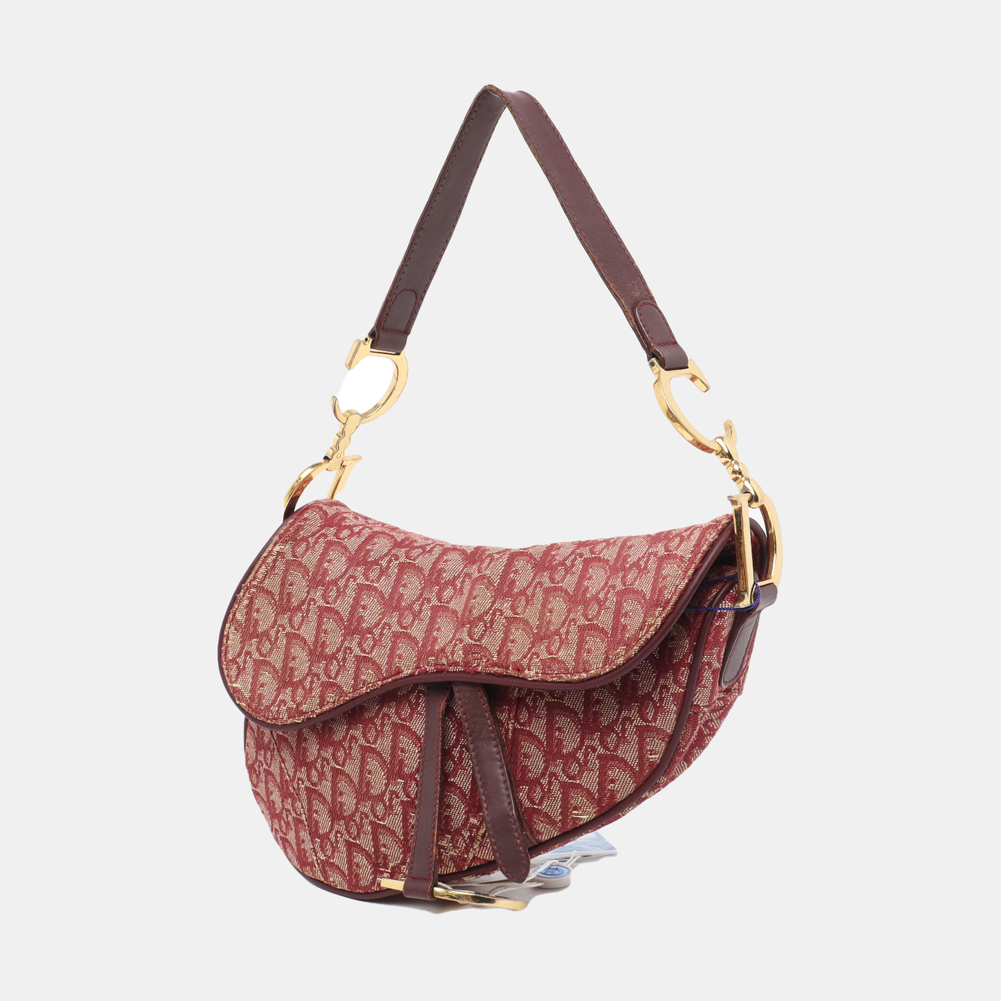 Dior Saddle   Red Burgundy Oblique