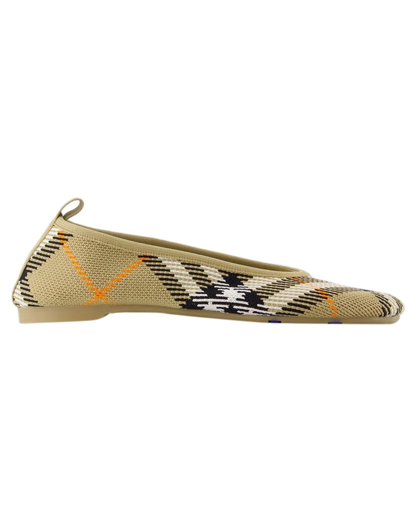 Burberry Plaid Textile SlipOn Flats Women Brown | Beige