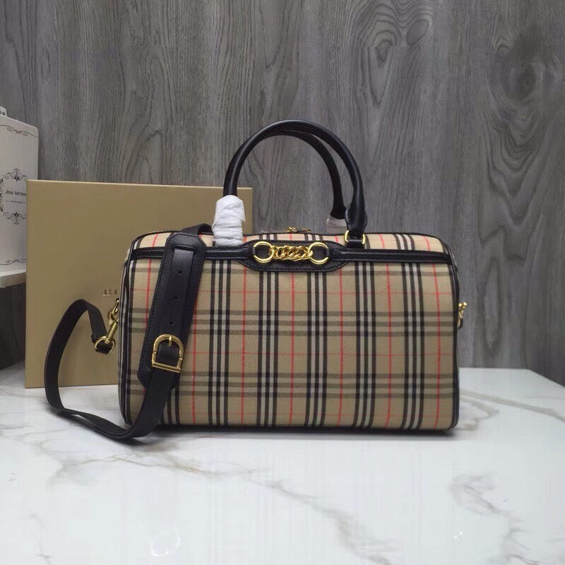 Top Quality Small 1983 Check LiNike Bowling Bag Black/Brown For Women, Women’s Bags 9.1in/23cm